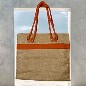 ESCADA Beige and Orange Tote Bag
